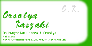 orsolya kaszaki business card